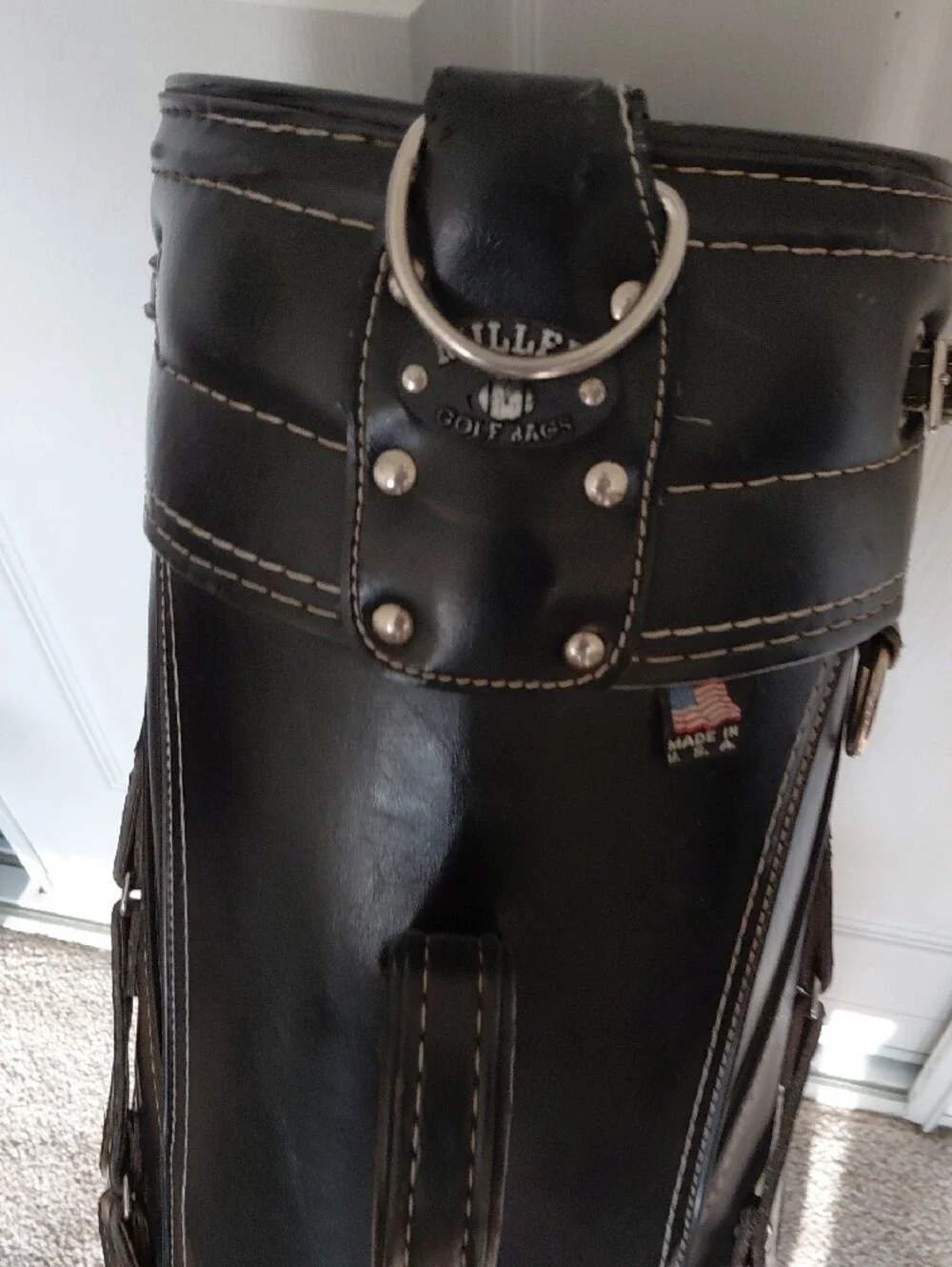 Black Lexus Leather Golf Bag - Premium Branded Carry Bag